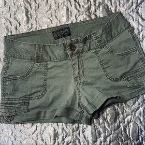 Blue Spice Green Cargo Shorts